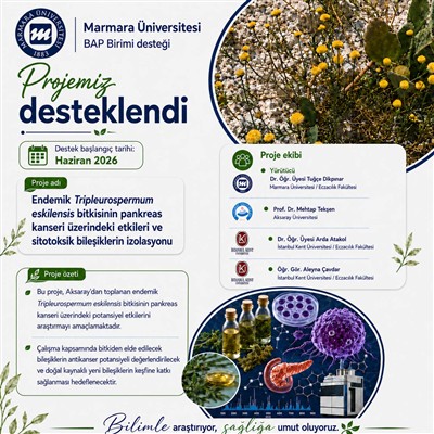 Endemik Tripleurospermum eskilensis Türünün Pankreas Kanseri Üzerindeki Etkilerinin Araştırılmasına Yönelik BAP Projesi Desteklendi