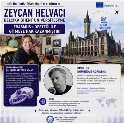 Doç. Dr. Zeycan Helvacı’ya Erasmus+ Desteği